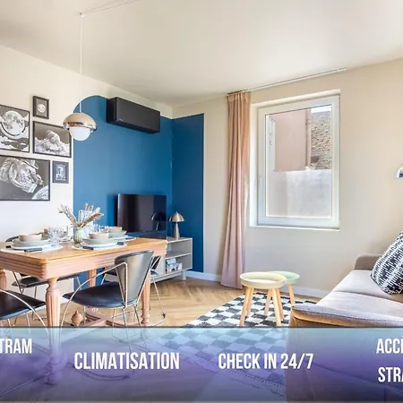 T2 Calme Avec Clim, Parking Facile, Tram A 5 Minutes Apartment *